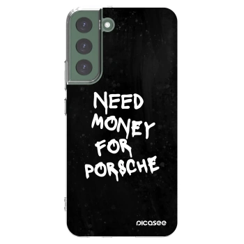 Picasee silikonový průhledný obal pro Samsung Galaxy S22+ 5G - Black Dollar