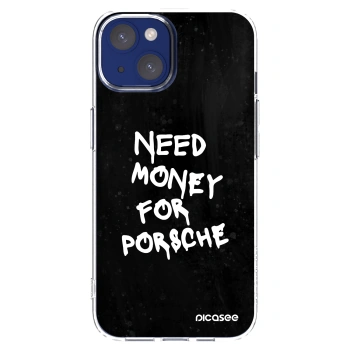 Picasee silikonový průhledný obal pro Apple iPhone 14 - Black Dollar