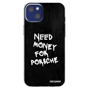 Picasee silikonový průhledný obal pro Apple iPhone 14 Plus - Black Dollar