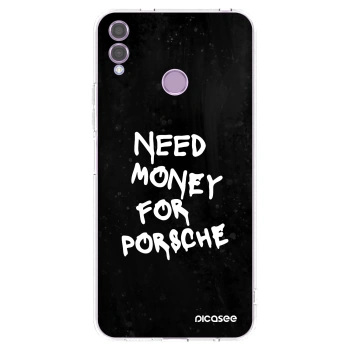 Picasee silikonový průhledný obal pro Honor 8X - Black Dollar