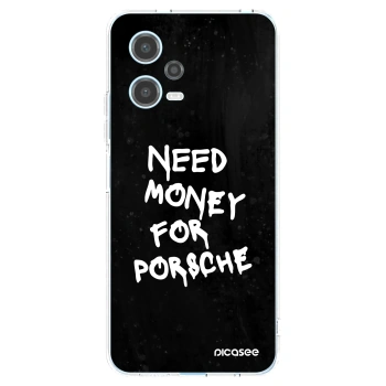 Picasee silikonový průhledný obal pro Xiaomi Redmi Note 12 5G - Black Dollar