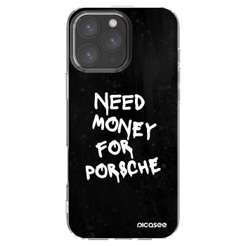 Picasee silikonový průhledný obal pro Apple iPhone 16 Pro Max - Black Dollar