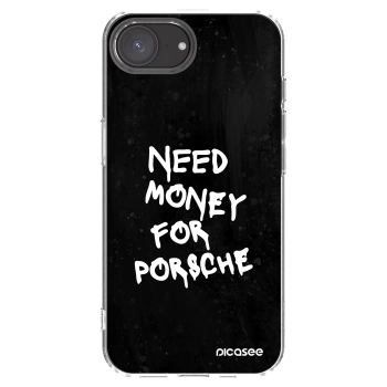 Picasee silikonový průhledný obal pro Apple iPhone 16e - Black Dollar
