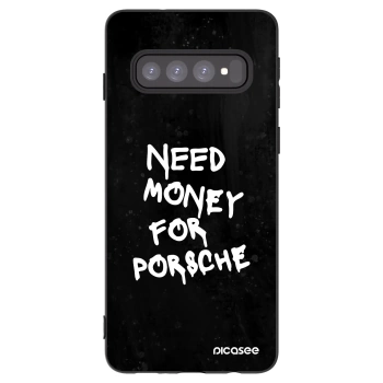 Picasee silikonový černý obal pro Samsung Galaxy S10 G973 - Black Dollar
