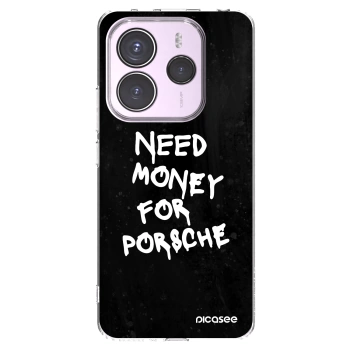 Picasee silikonový průhledný obal pro Xiaomi Redmi Note 14 5G - Black Dollar
