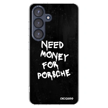 Picasee silikonový průhledný obal pro Samsung Galaxy S25 5G - Black Dollar