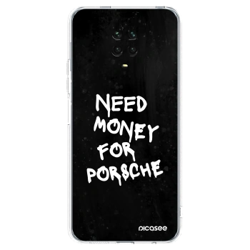 Picasee silikonový průhledný obal pro Xiaomi Redmi Note 9S - Black Dollar