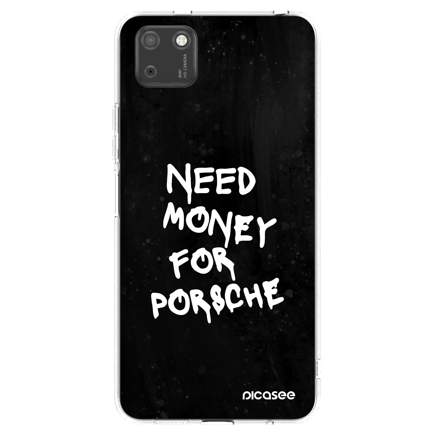 Picasee silikonový průhledný obal pro Huawei Y5P - Black Dollar