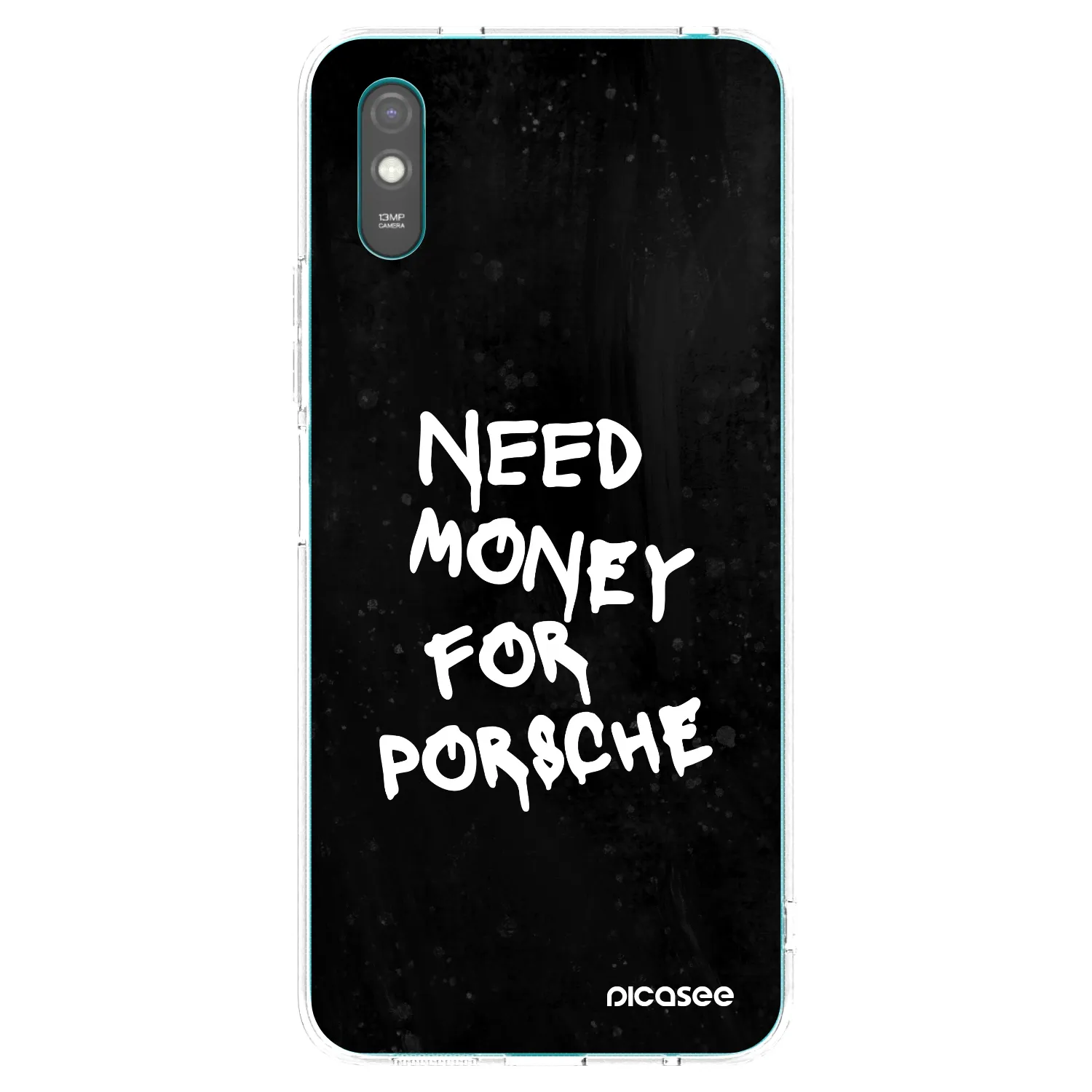 Picasee silikonový průhledný obal pro Xiaomi Redmi 9A - Black Dollar