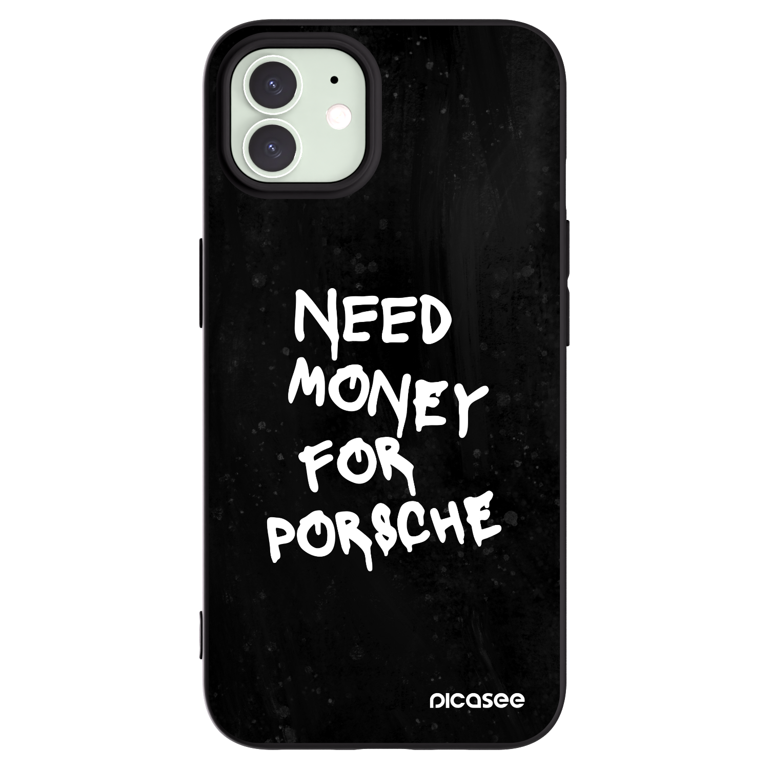 Picasee silikonový černý obal pro Apple iPhone 12 - Black Dollar