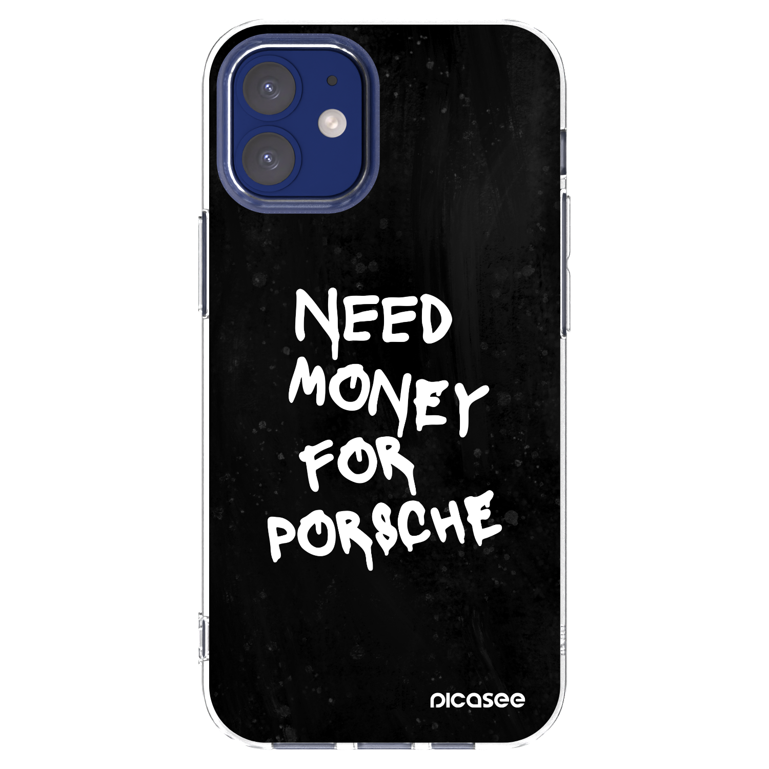 Picasee silikonový průhledný obal pro Apple iPhone 12 mini - Black Dollar