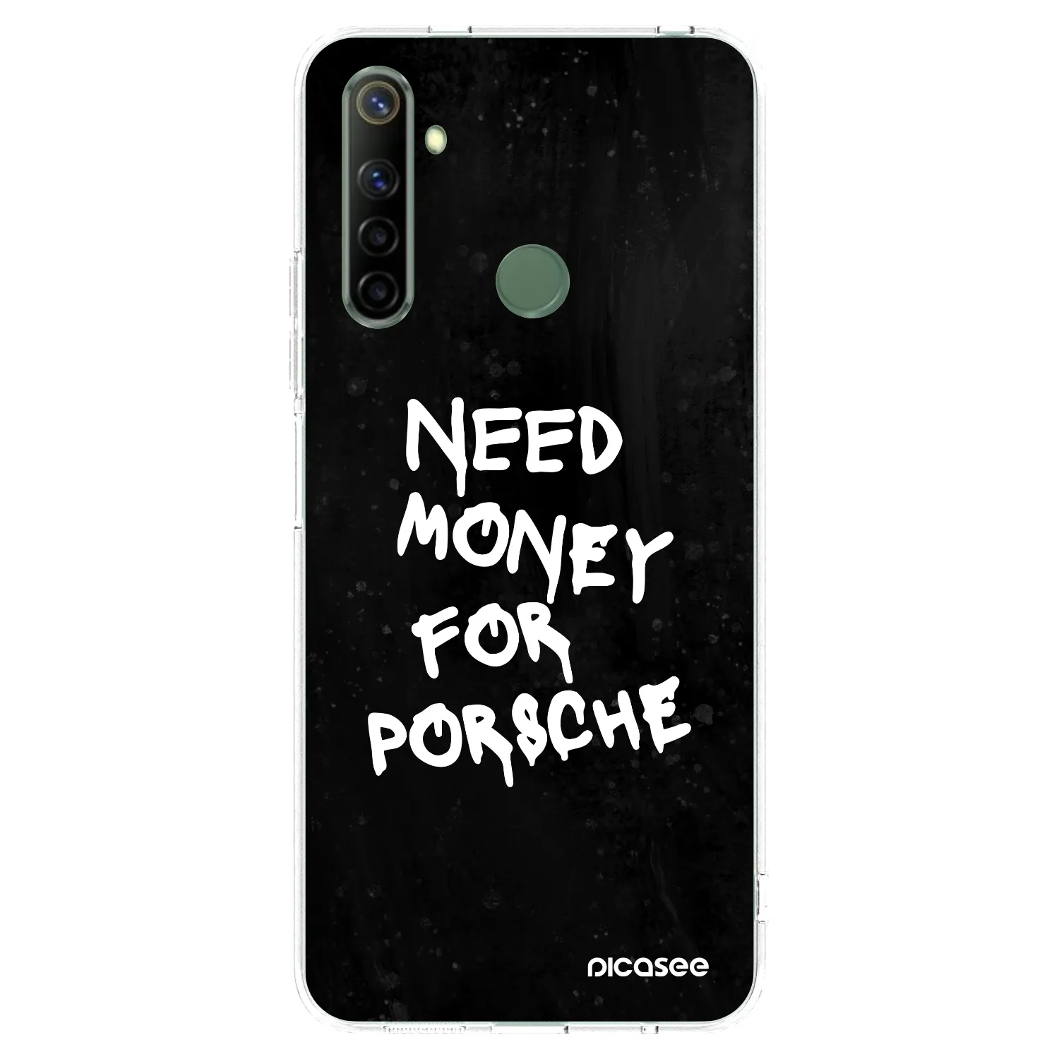 Picasee silikonový průhledný obal pro Realme 6i - Black Dollar