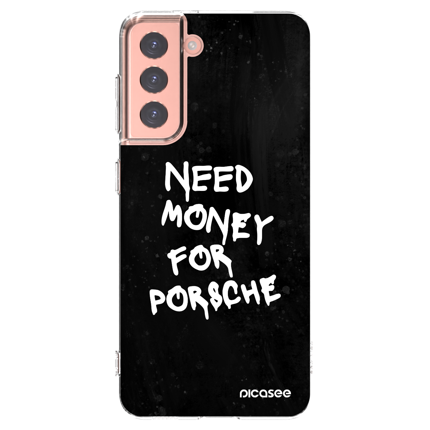Picasee silikonový průhledný obal pro Samsung Galaxy S21 5G G991B - Black Dollar