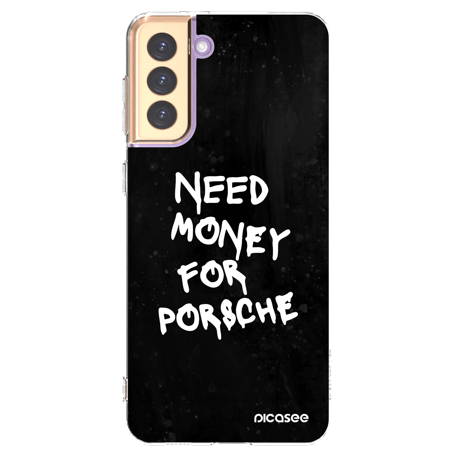 Picasee silikonový průhledný obal pro Samsung Galaxy S21+ 5G G996F - Black Dollar