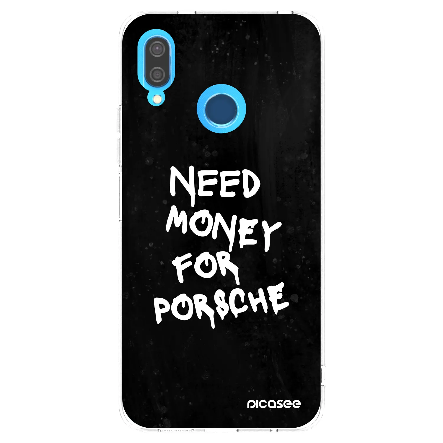 Picasee silikonový průhledný obal pro Huawei P20 Lite - Black Dollar