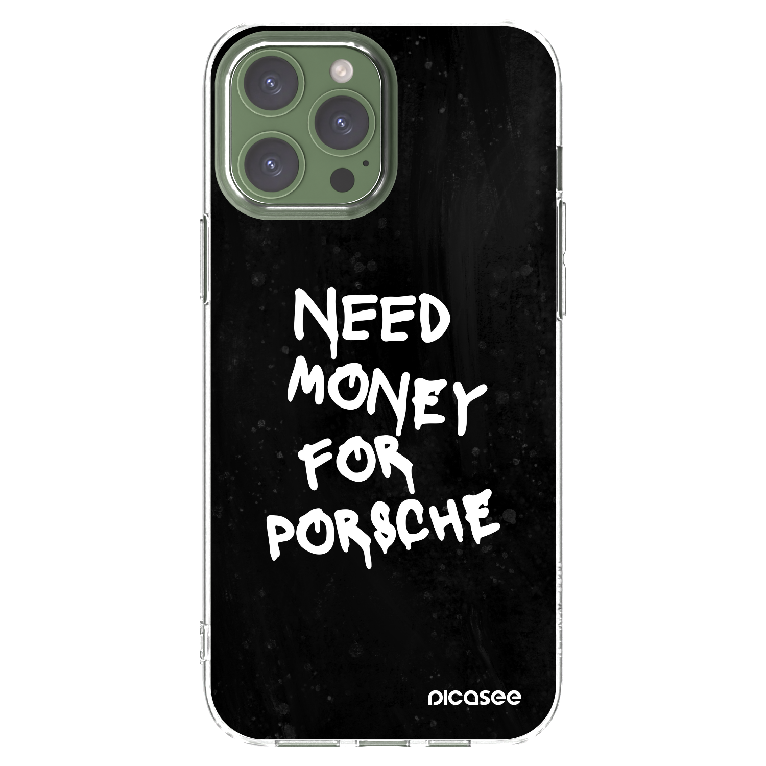 Picasee silikonový průhledný obal pro Apple iPhone 13 Pro Max - Black Dollar