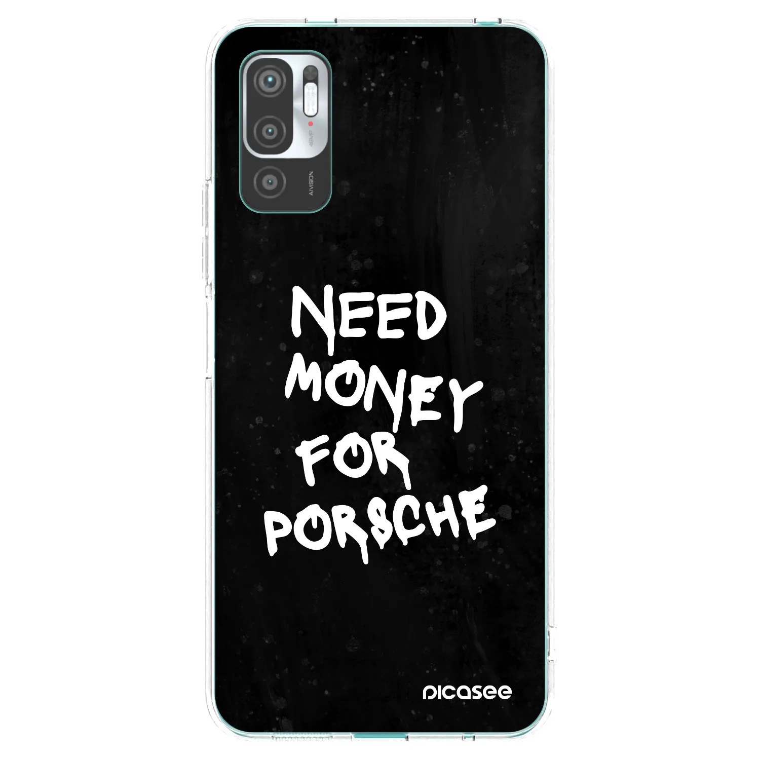 Picasee silikonový průhledný obal pro Xiaomi Redmi Note 10 5G - Black Dollar