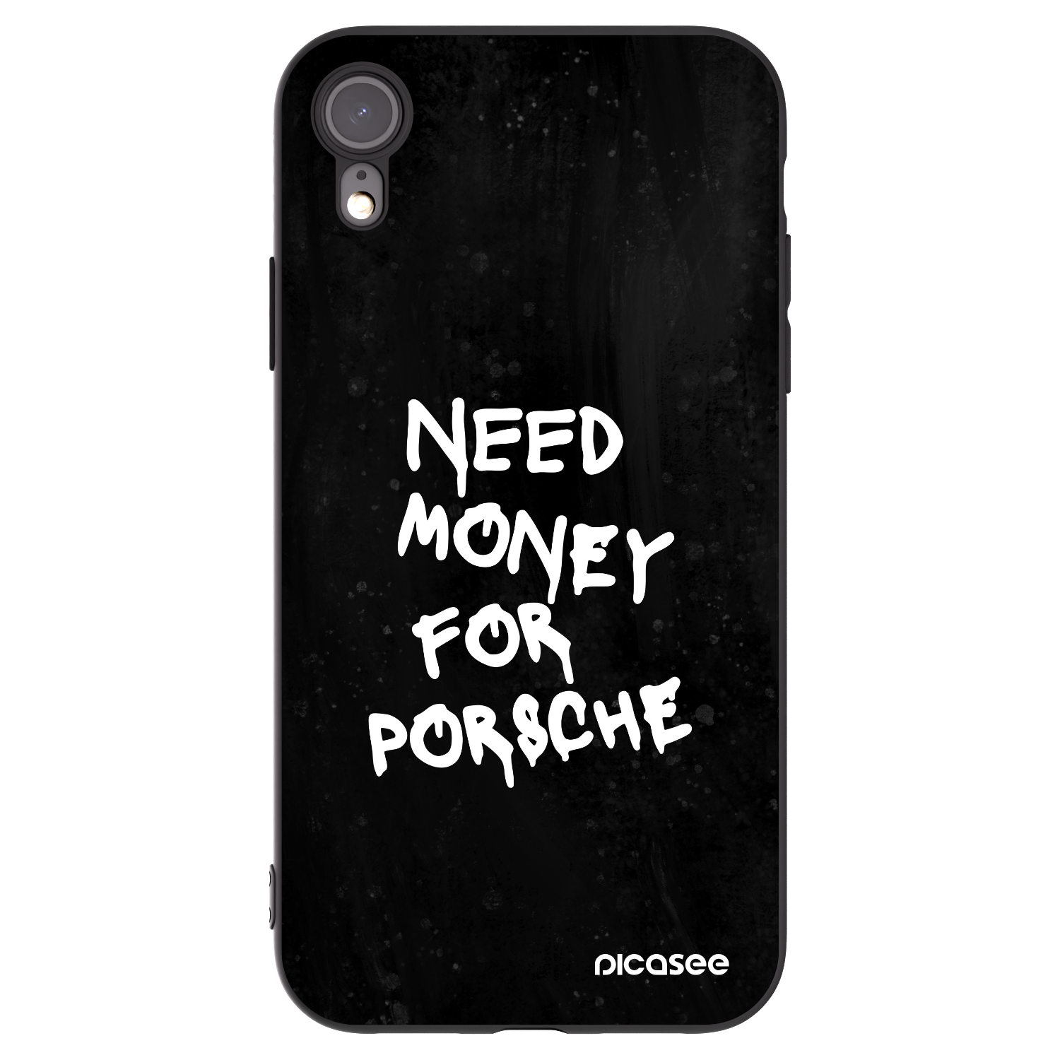 Picasee silikonový černý obal pro Apple iPhone XR - Black Dollar