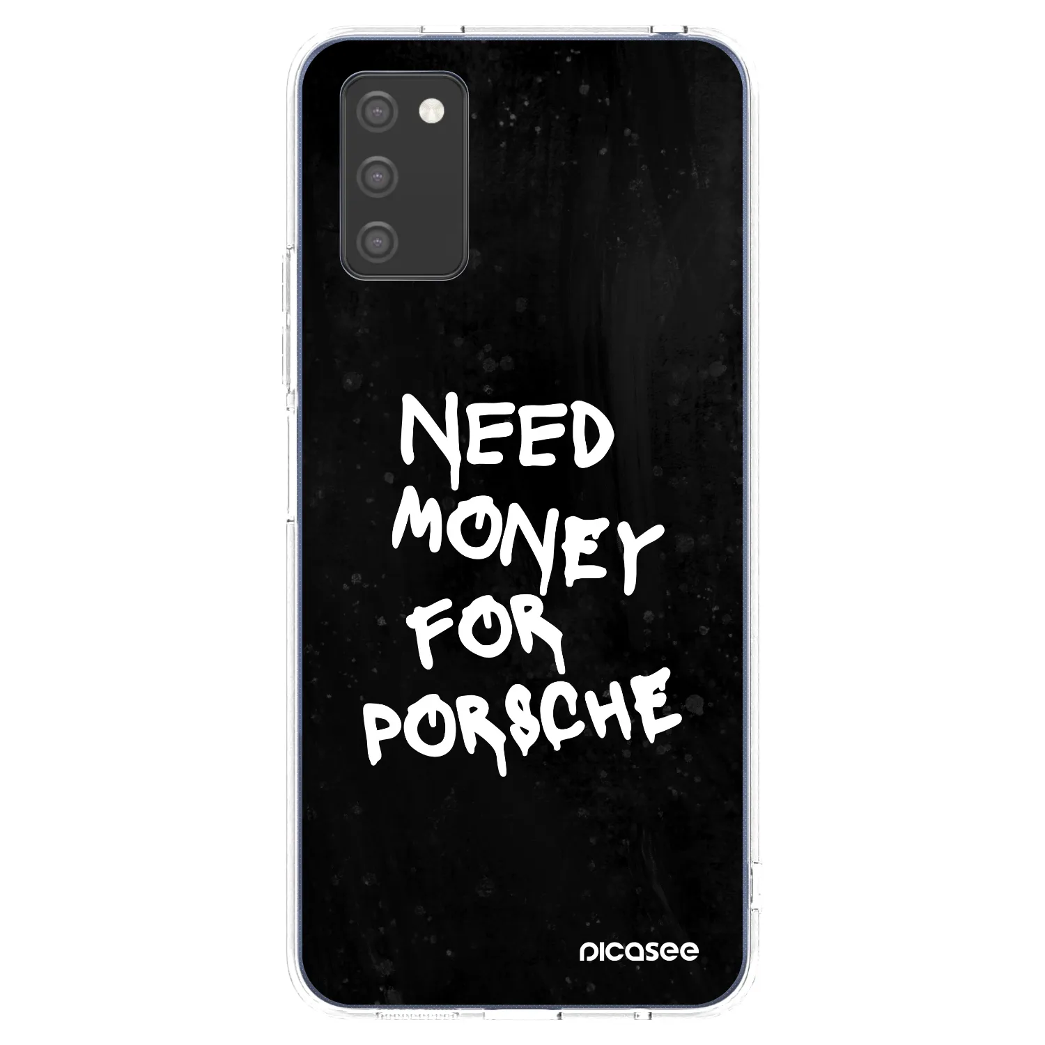 Picasee silikonový průhledný obal pro Samsung Galaxy A02s A025G - Black Dollar