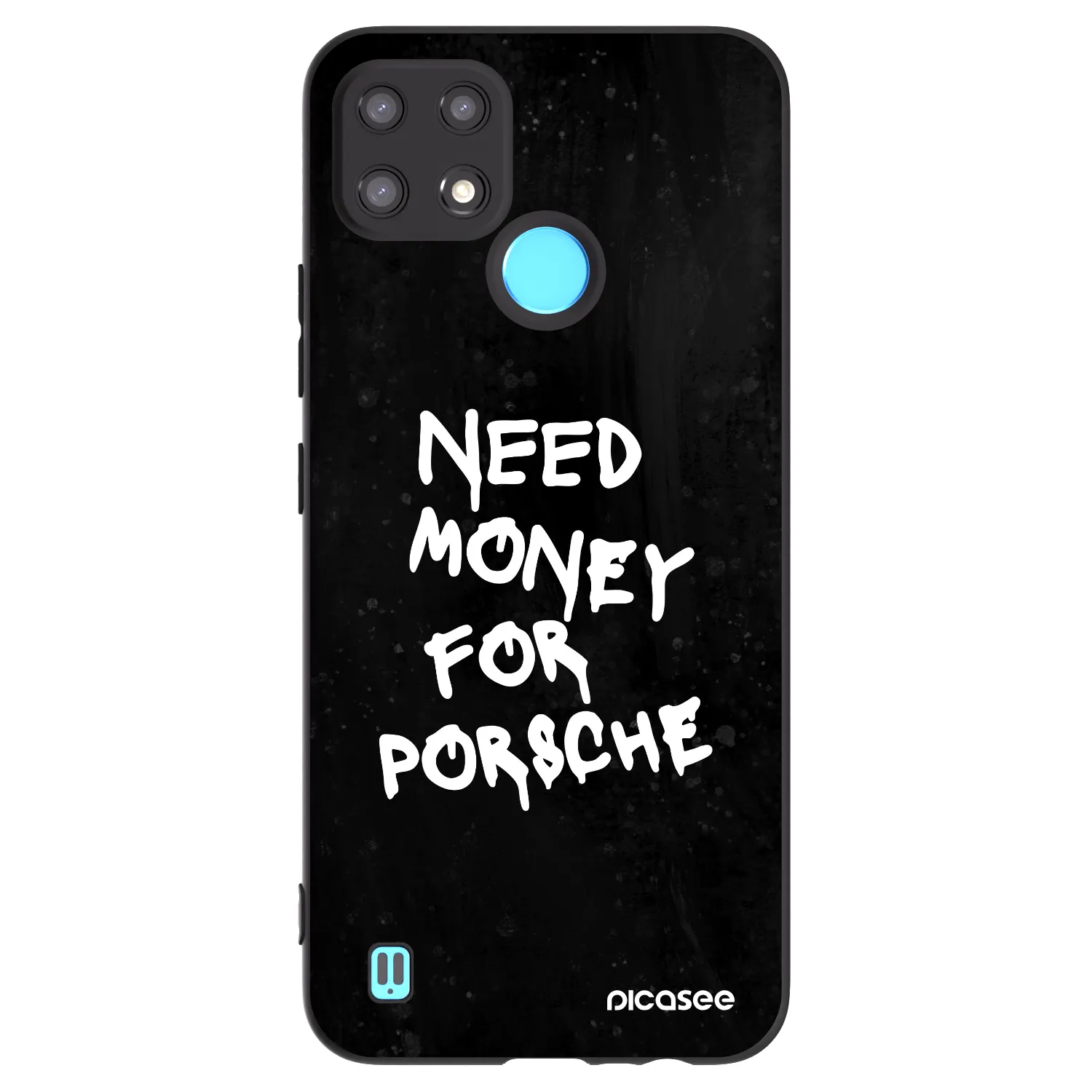Picasee silikonový černý obal pro Realme C21 - Black Dollar