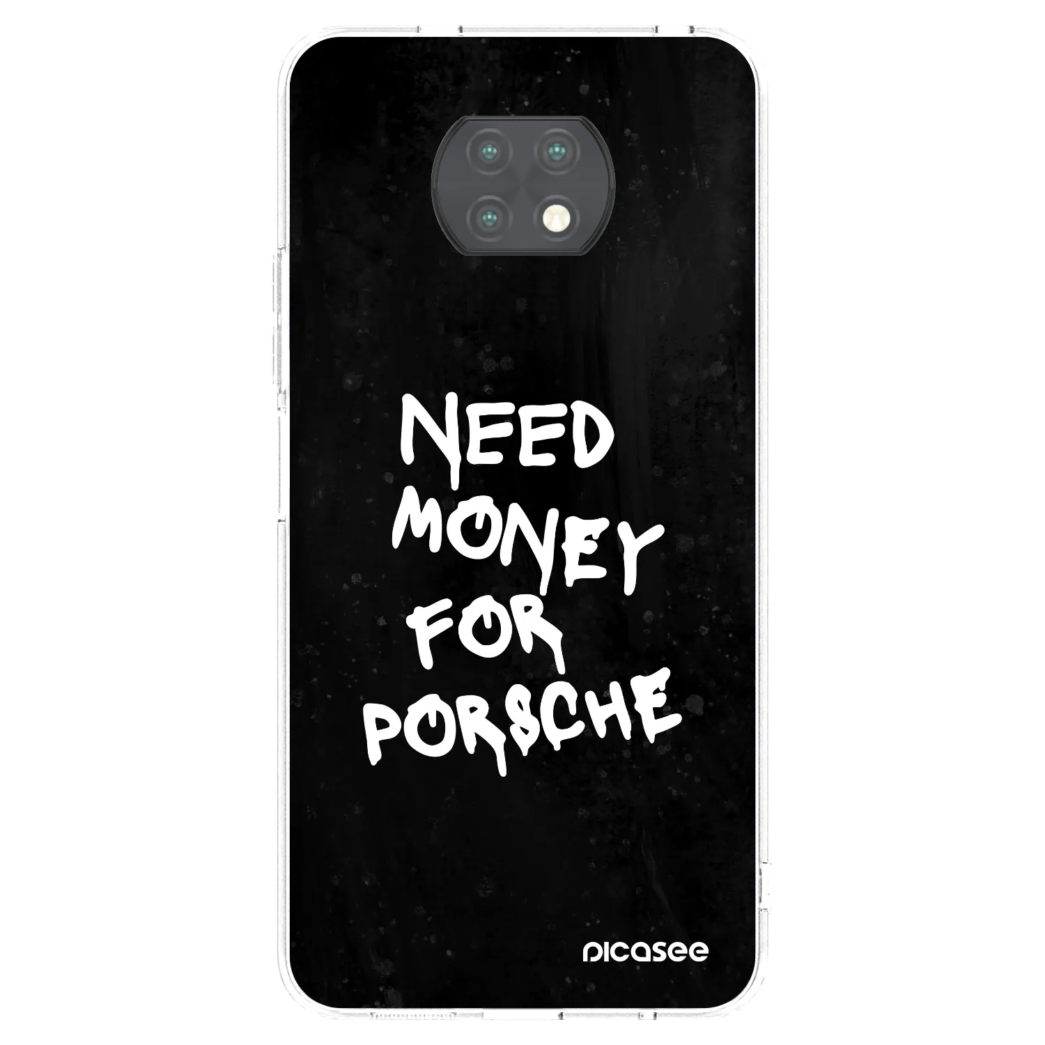 Picasee silikonový průhledný obal pro Xiaomi Redmi Note 9T - Black Dollar