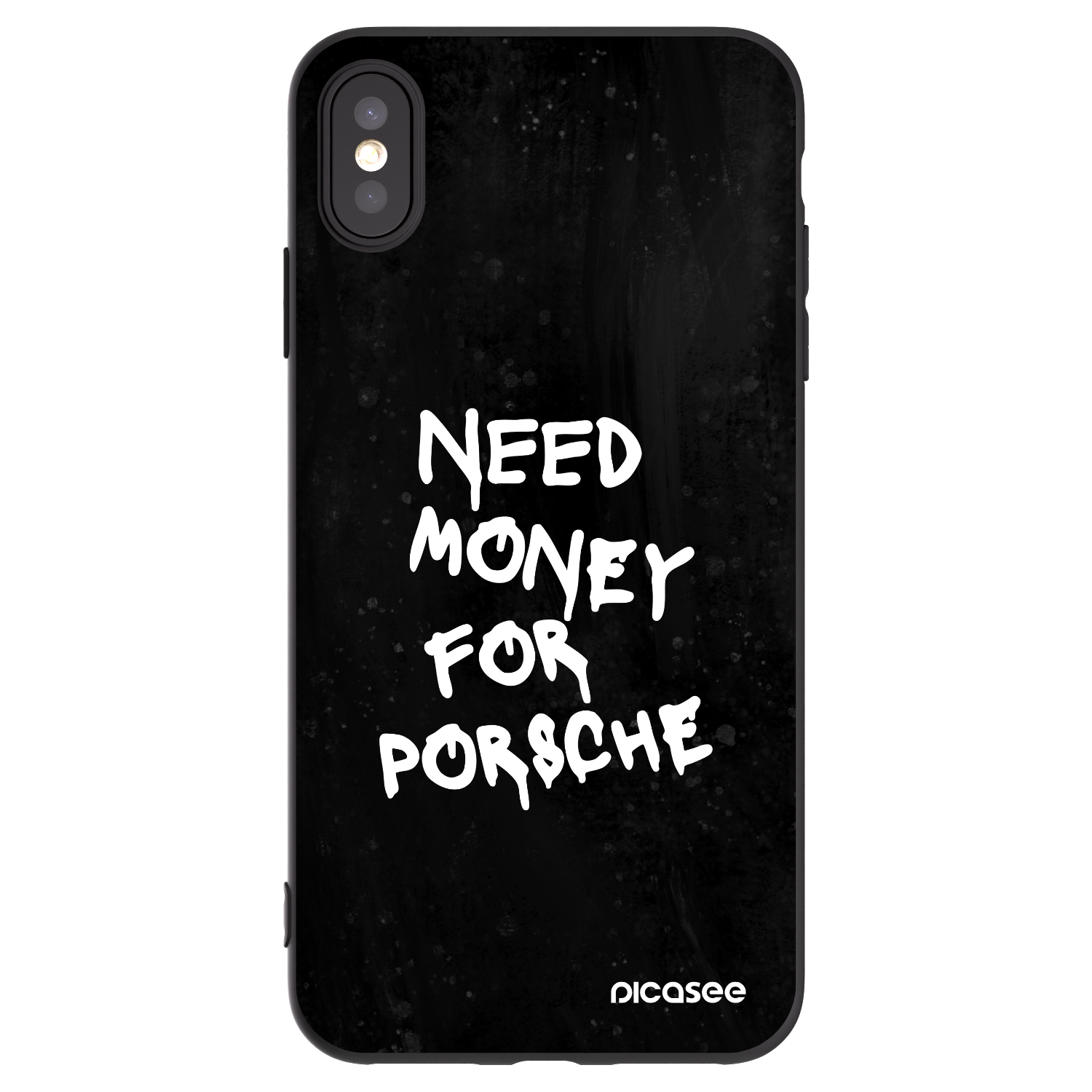 Picasee silikonový černý obal pro Apple iPhone XS Max - Black Dollar