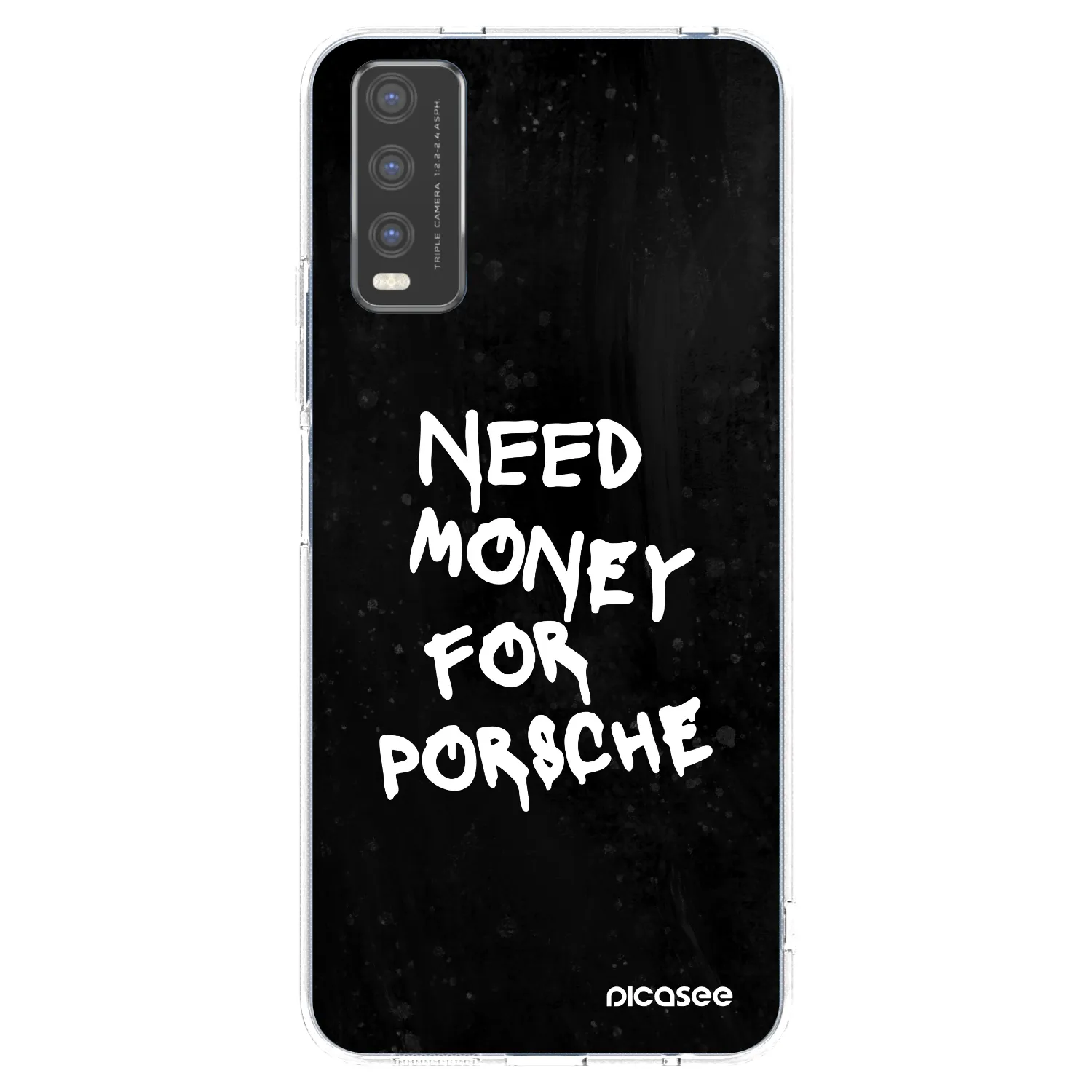 Picasee silikonový průhledný obal pro Vivo Y20s - Black Dollar