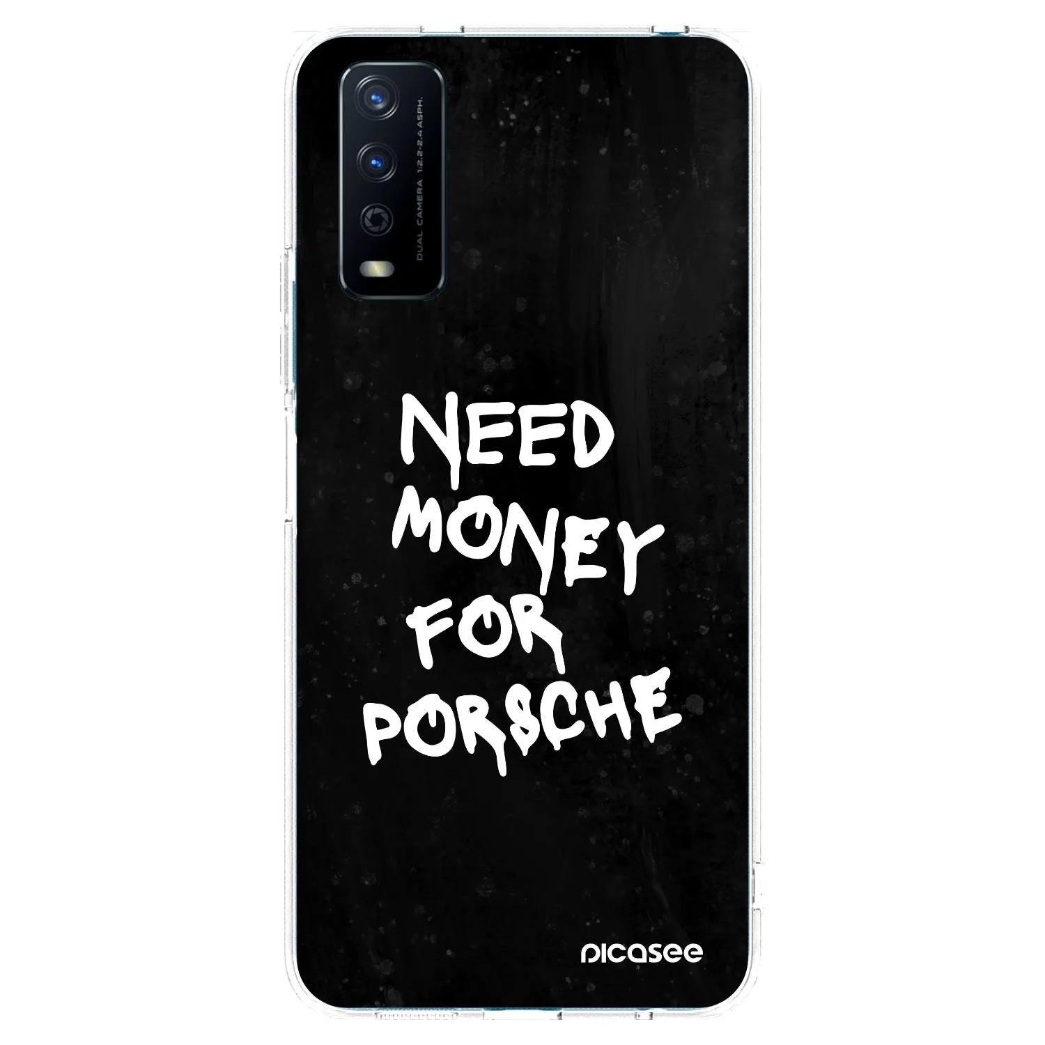 Picasee silikonový průhledný obal pro Vivo Y11s - Black Dollar