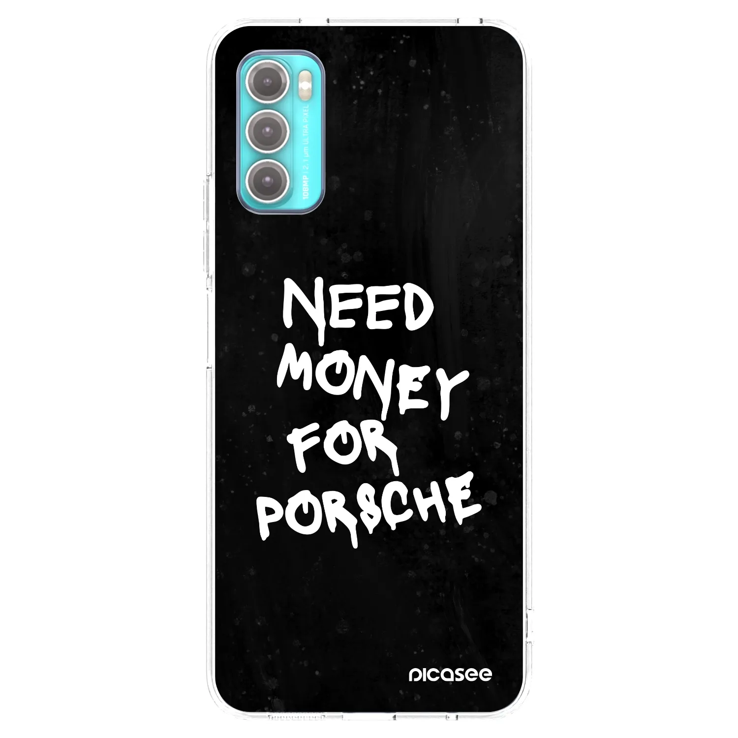 Picasee silikonový průhledný obal pro Motorola Moto G60 - Black Dollar