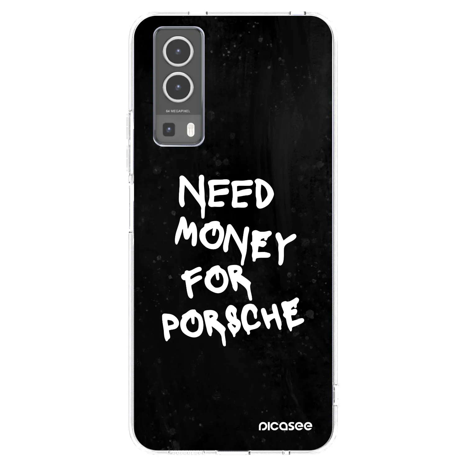 Picasee silikonový průhledný obal pro Vivo Y72 5G - Black Dollar
