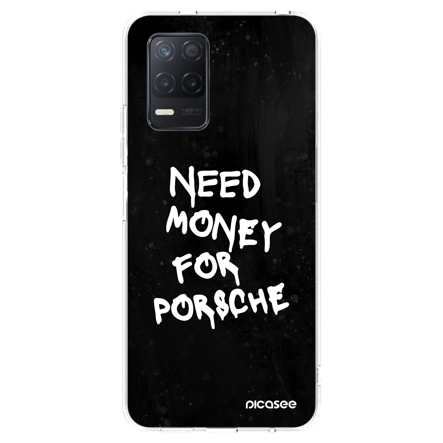 Picasee silikonový průhledný obal pro Realme 8 5G - Black Dollar