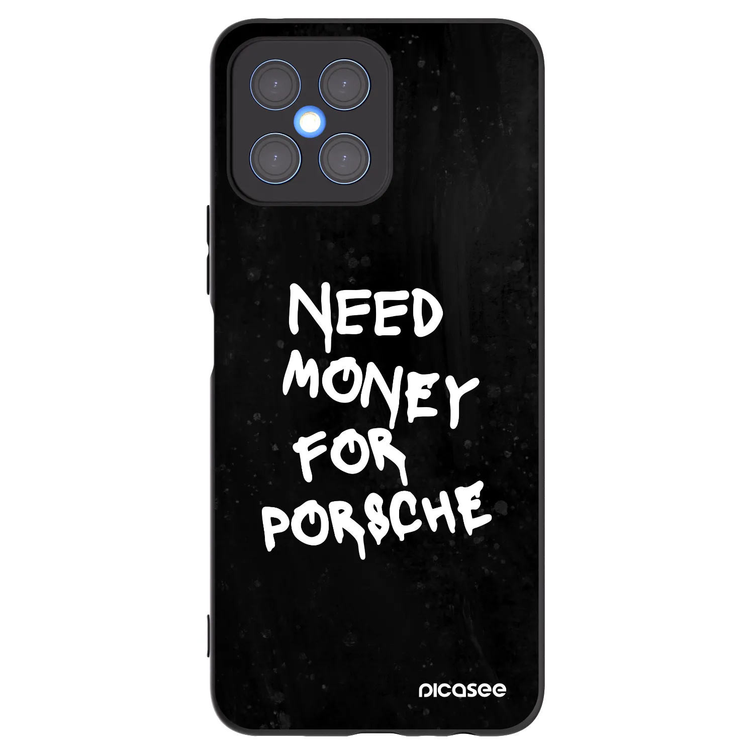 Picasee silikonový černý obal pro Honor X8 4G - Black Dollar