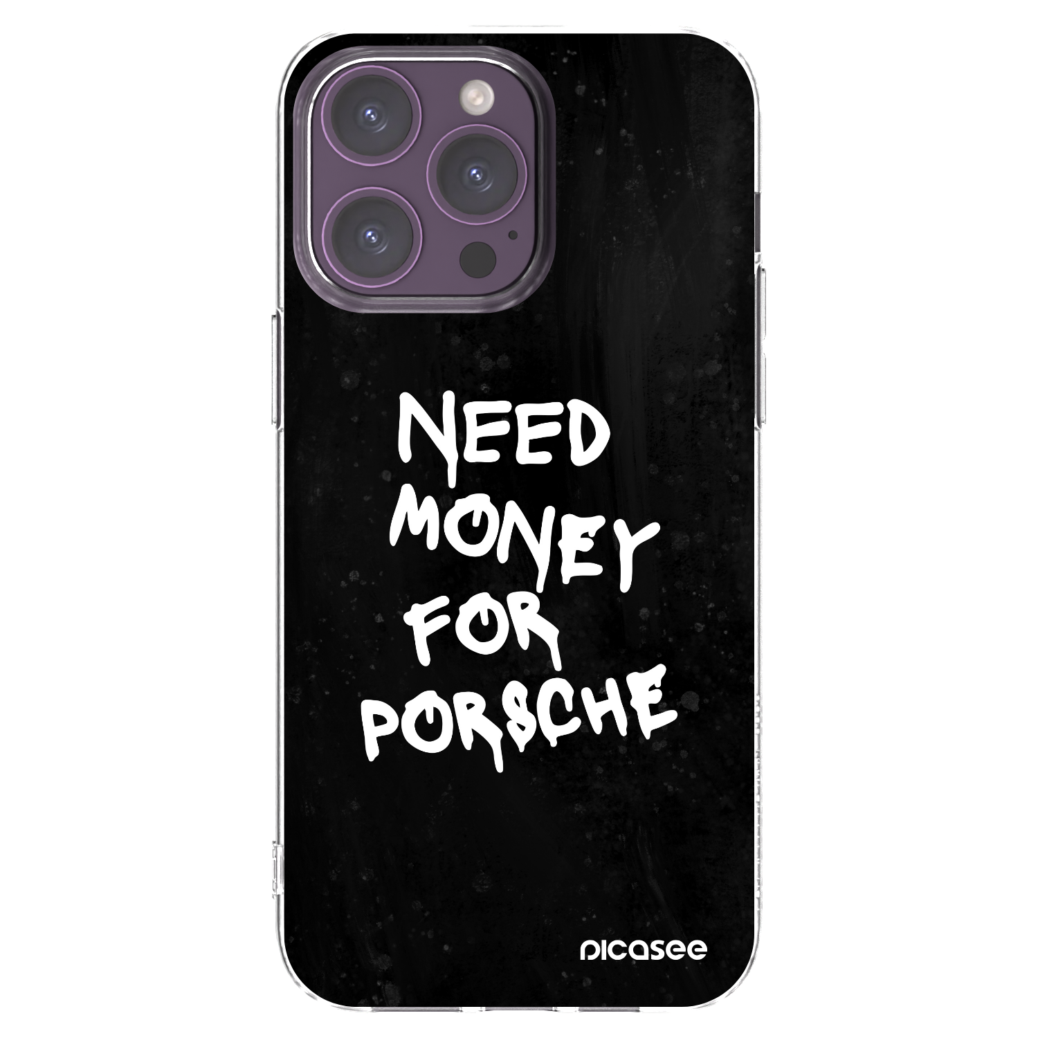 Picasee silikonový průhledný obal pro Apple iPhone 14 Pro Max - Black Dollar