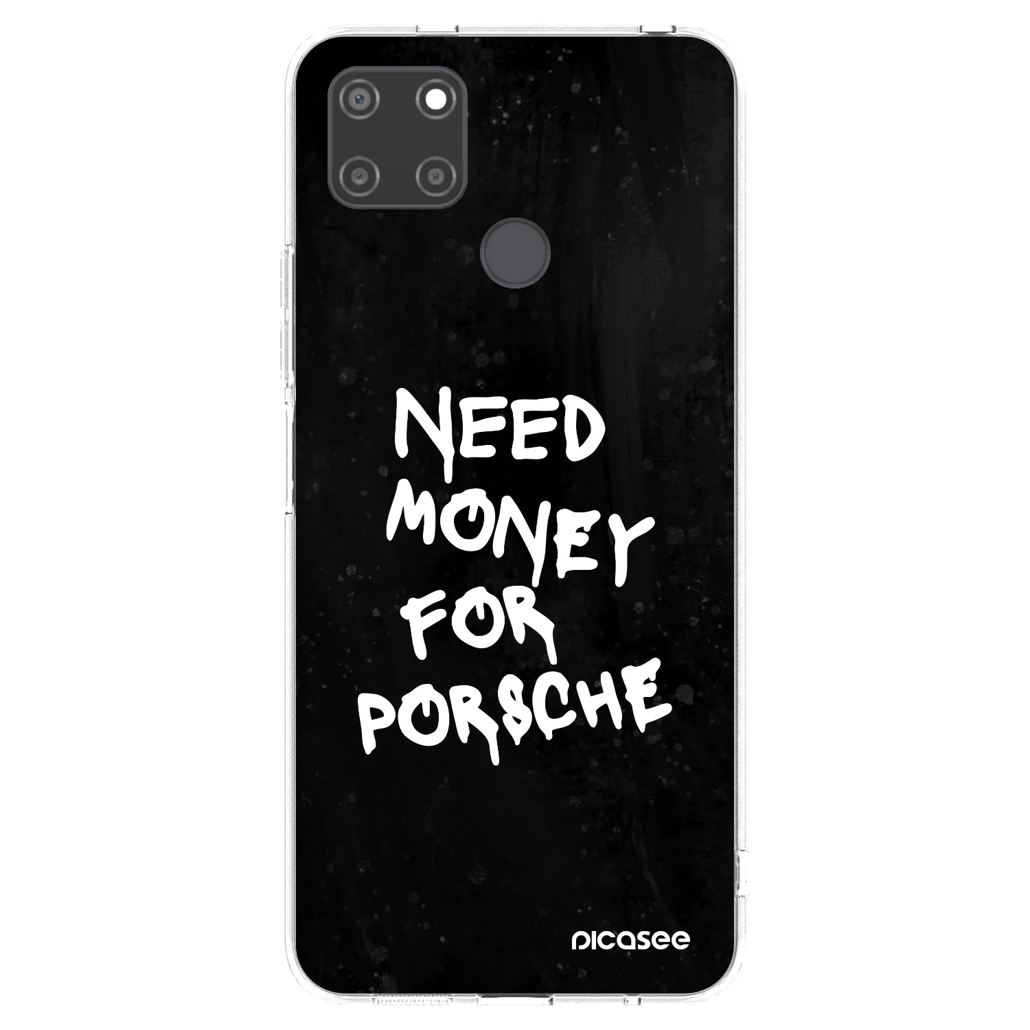 Picasee silikonový průhledný obal pro Realme C21Y - Black Dollar