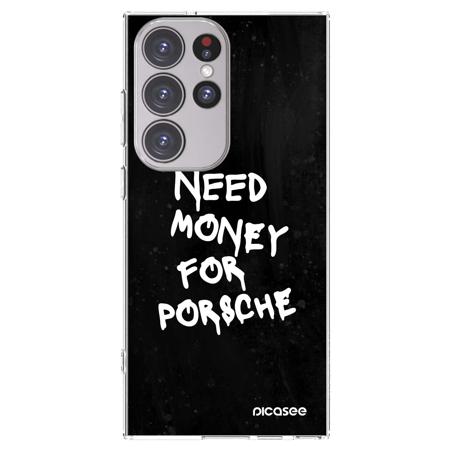 Picasee silikonový průhledný obal pro Samsung Galaxy S23 Ultra 5G - Black Dollar