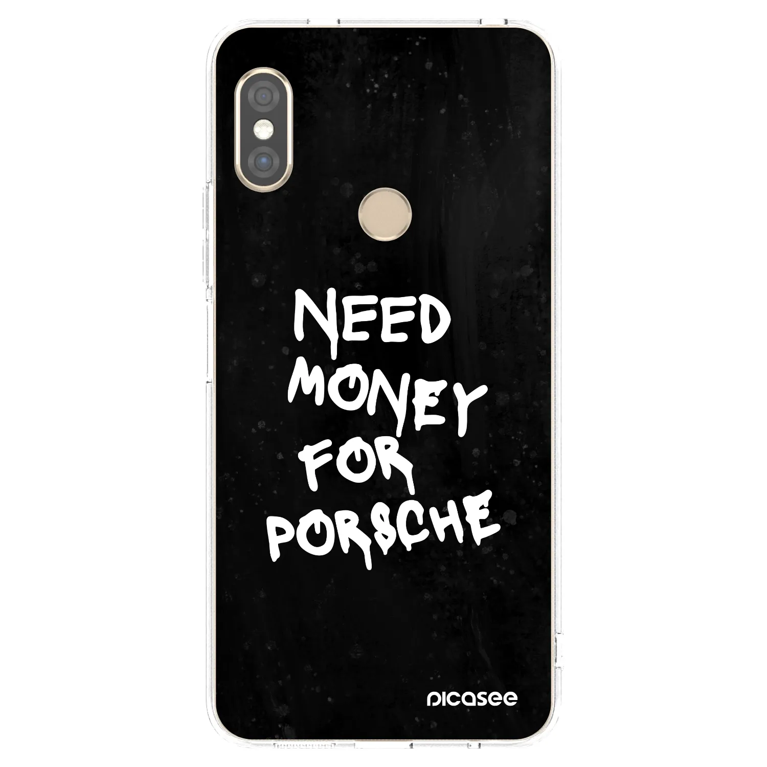 Picasee silikonový průhledný obal pro Xiaomi Redmi Note 5 Global - Black Dollar
