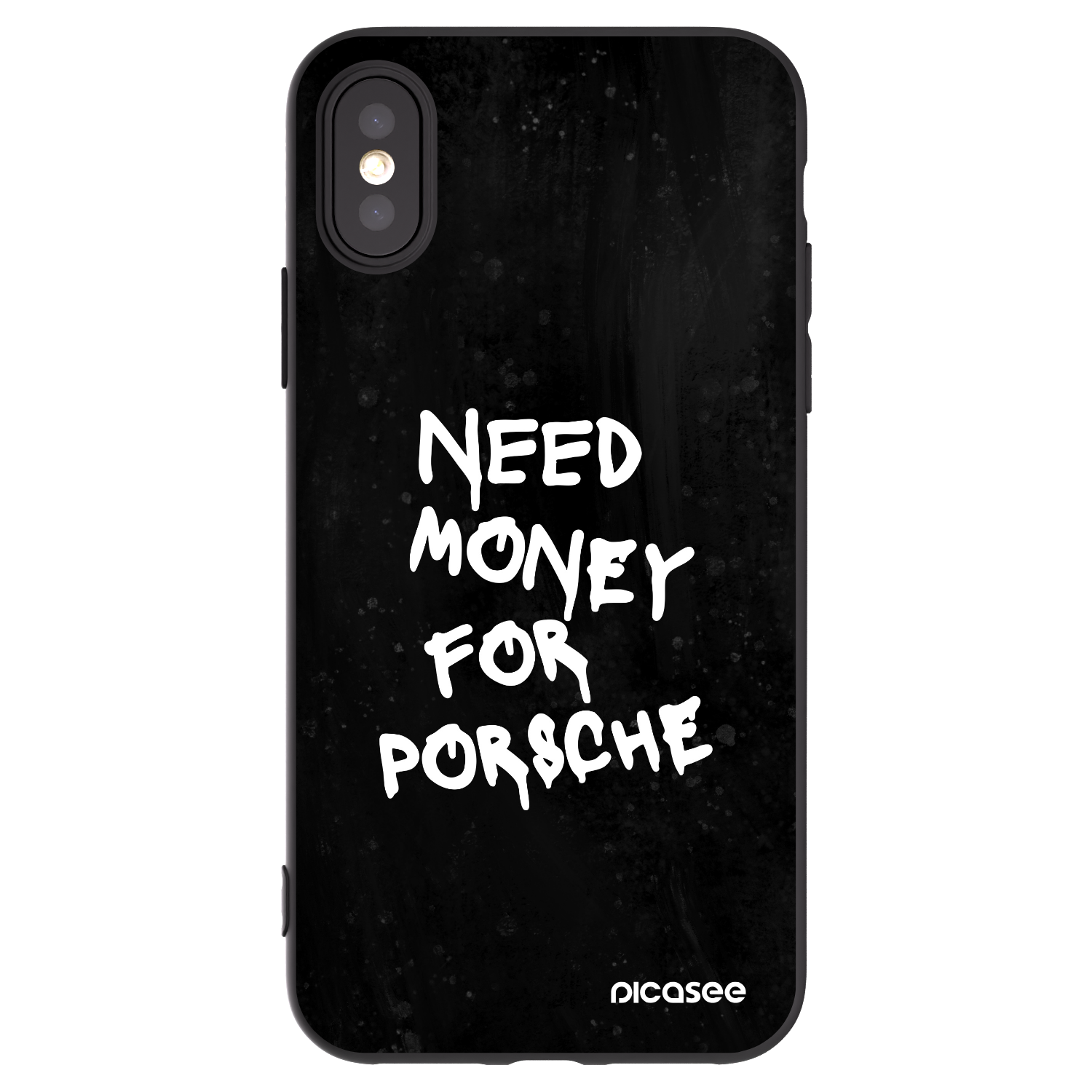Picasee silikonový černý obal pro Apple iPhone X/XS - Black Dollar