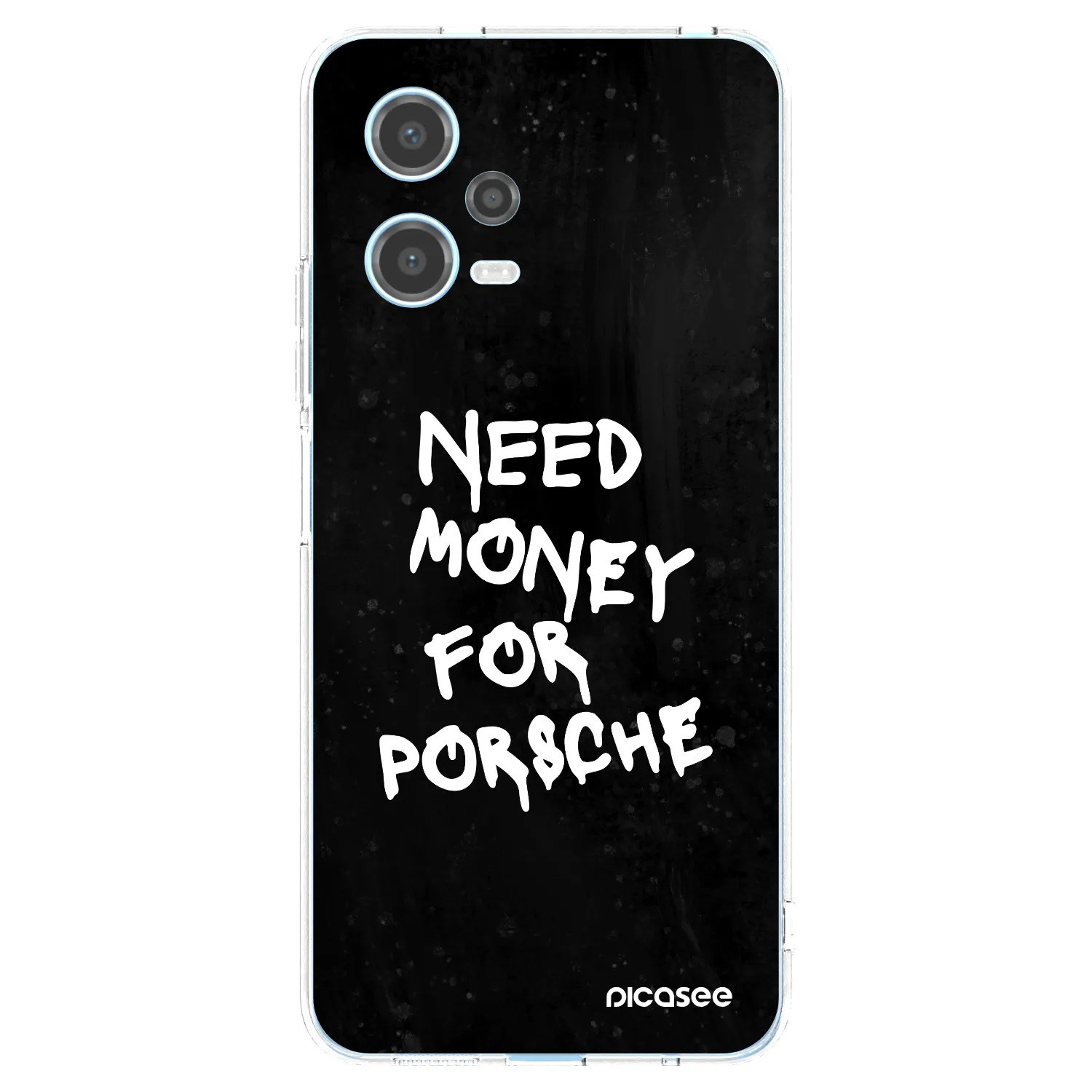 Picasee silikonový průhledný obal pro Xiaomi Redmi Note 12 5G - Black Dollar