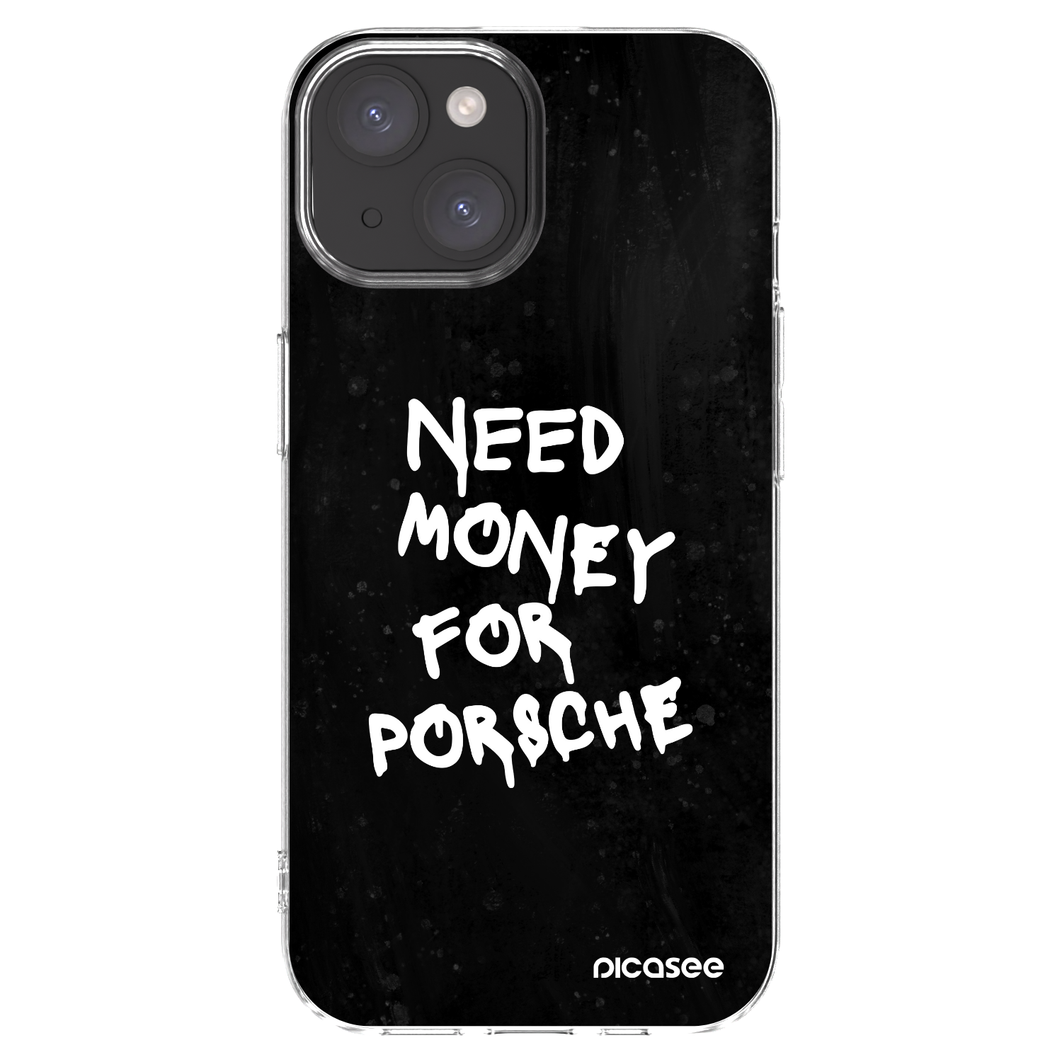 Picasee silikonový průhledný obal pro Apple iPhone 15 - Black Dollar