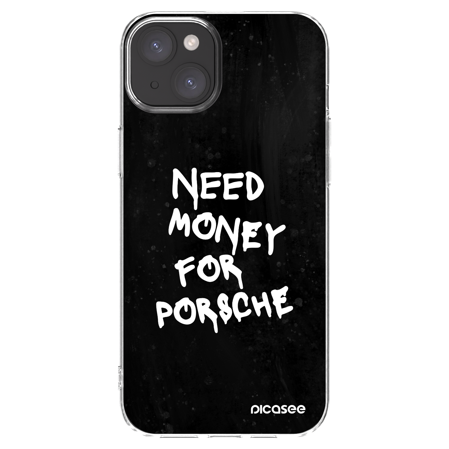 Picasee silikonový průhledný obal pro Apple iPhone 15 Plus - Black Dollar