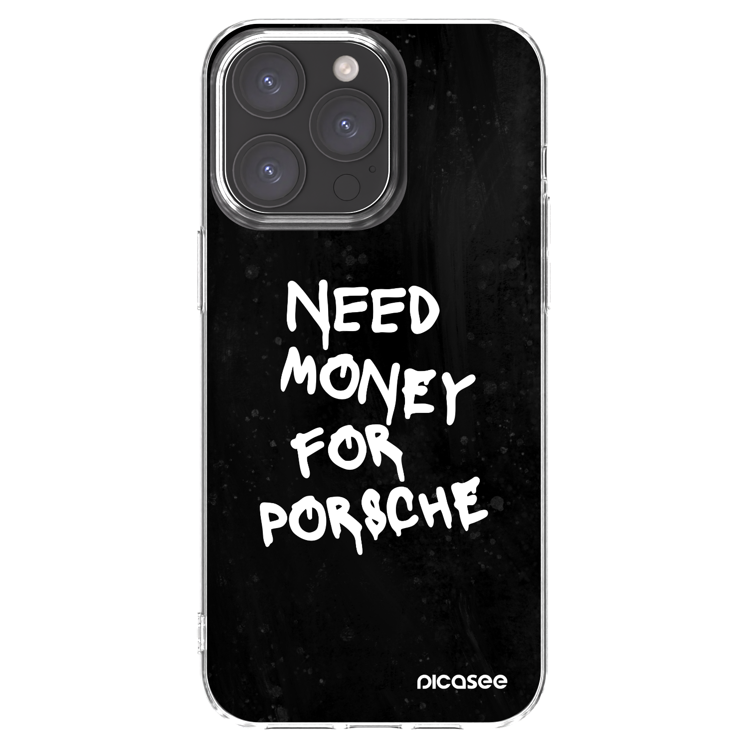 Picasee silikonový průhledný obal pro Apple iPhone 15 Pro Max - Black Dollar