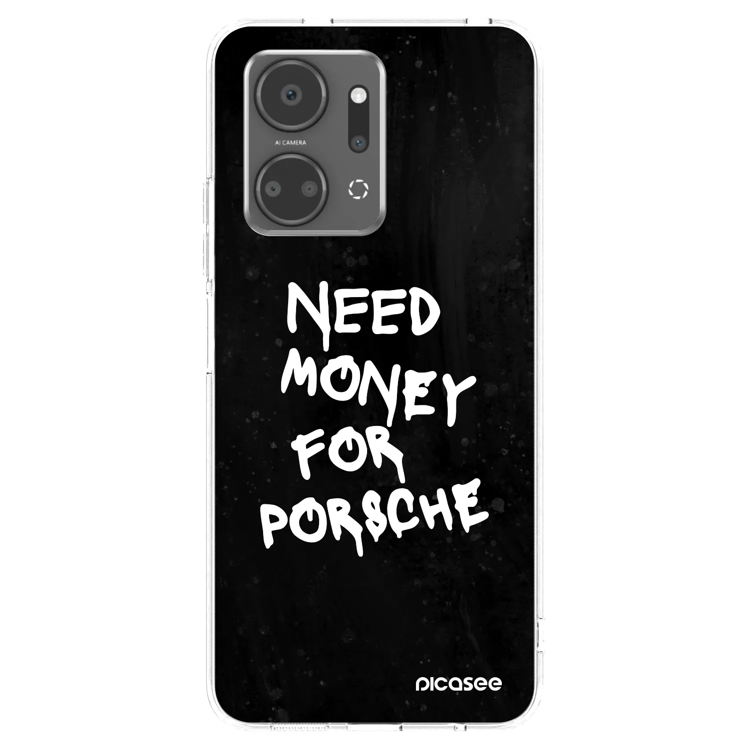 Picasee silikonový průhledný obal pro Honor X7a - Black Dollar