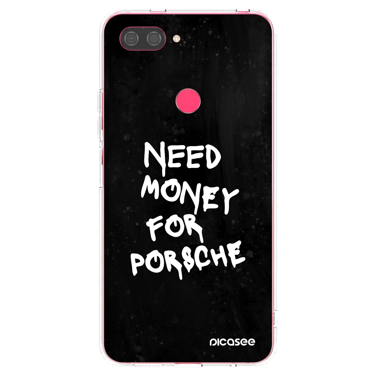 Picasee silikonový průhledný obal pro Xiaomi Mi 8 Lite - Black Dollar