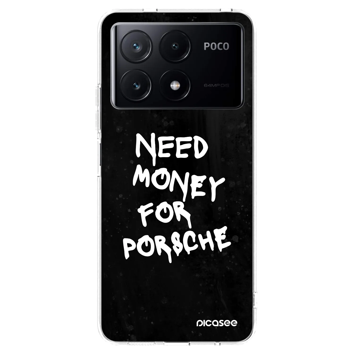 Picasee silikonový průhledný obal pro Xiaomi Poco X6 Pro - Black Dollar