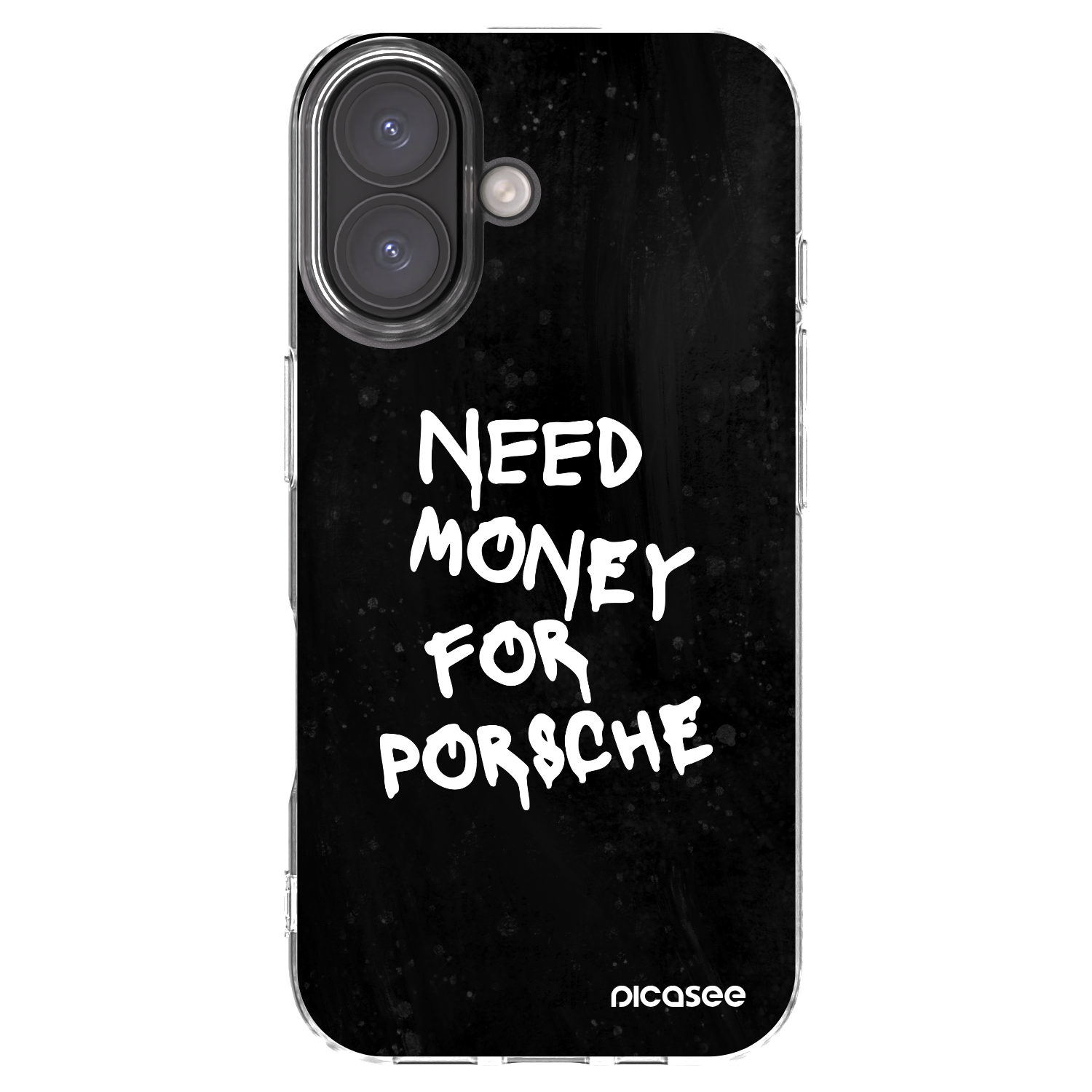 Picasee silikonový průhledný obal pro Apple iPhone 16 - Black Dollar
