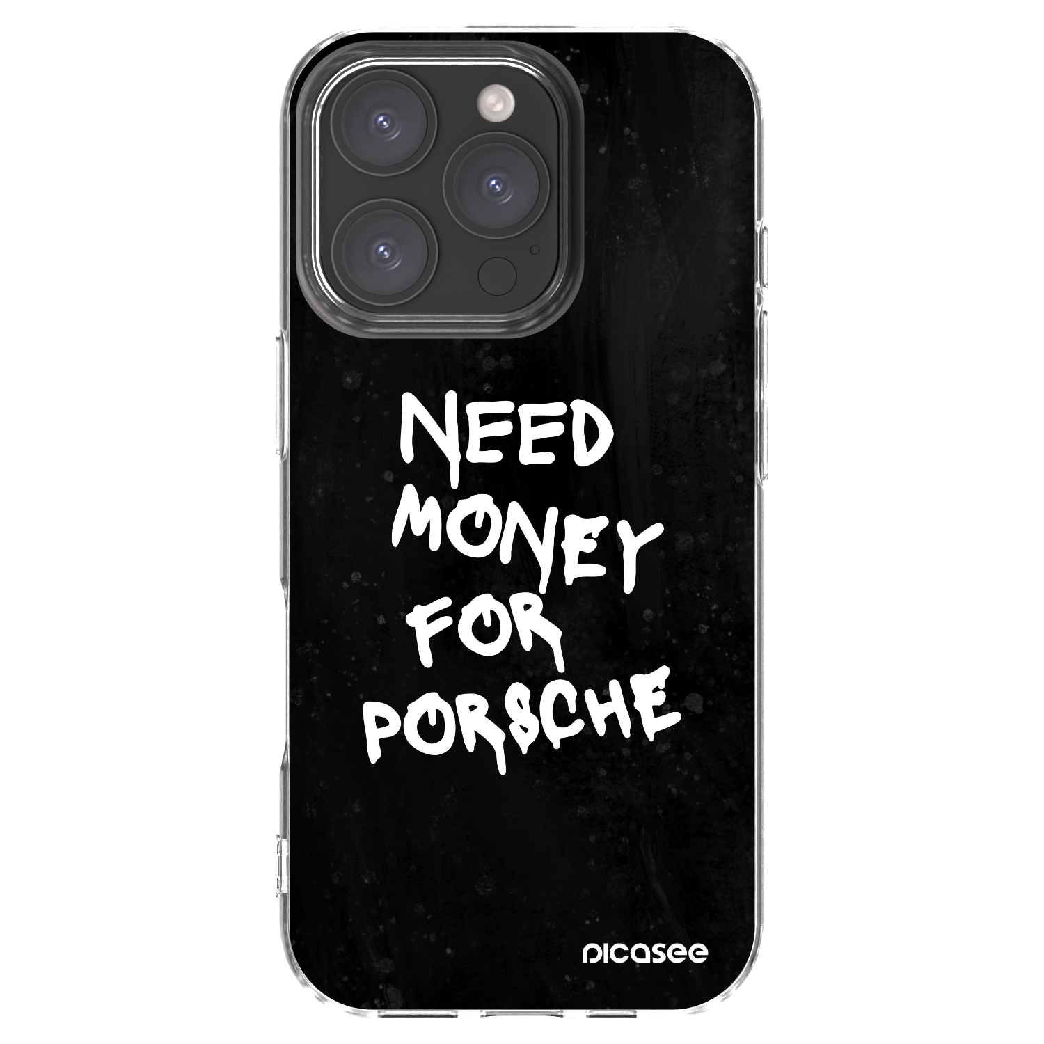 Picasee silikonový průhledný obal pro Apple iPhone 16 Pro - Black Dollar