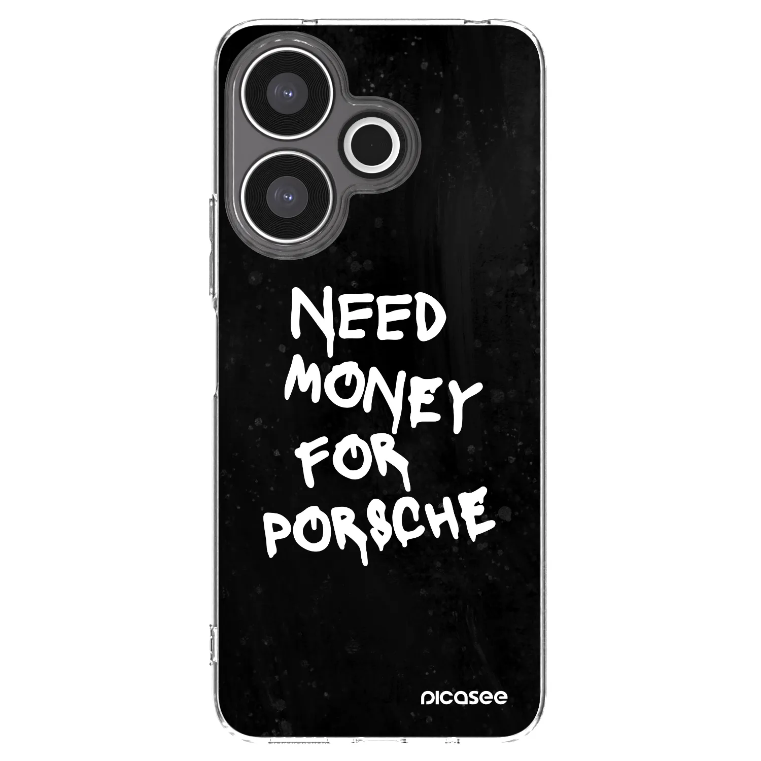 Picasee silikonový průhledný obal pro Xiaomi Redmi 13 4G - Black Dollar