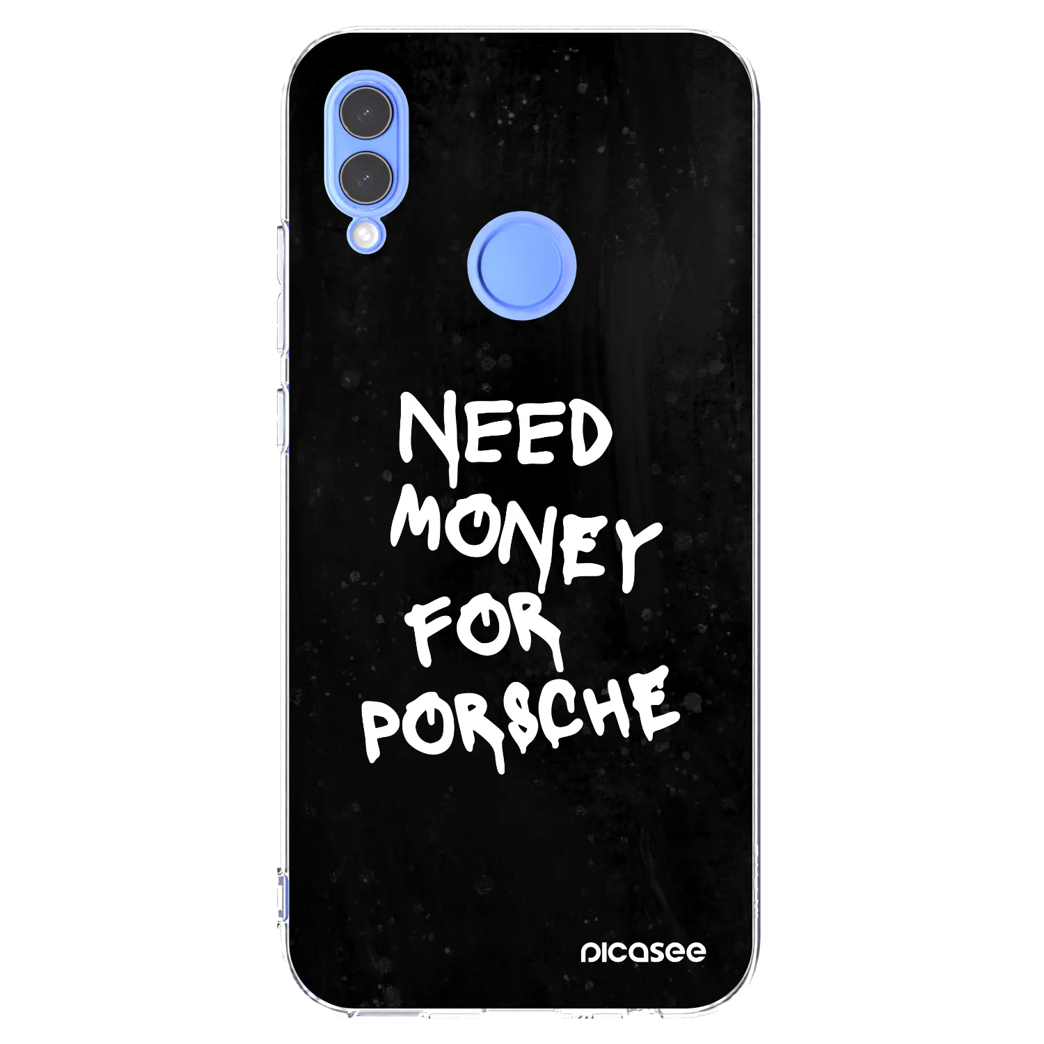 Picasee silikonový průhledný obal pro Honor 10 Lite - Black Dollar