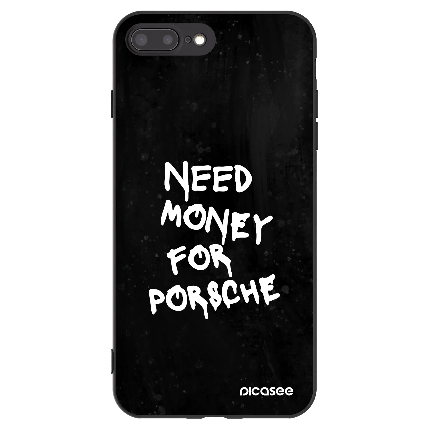 Picasee silikonový černý obal pro Apple iPhone 8 Plus - Black Dollar
