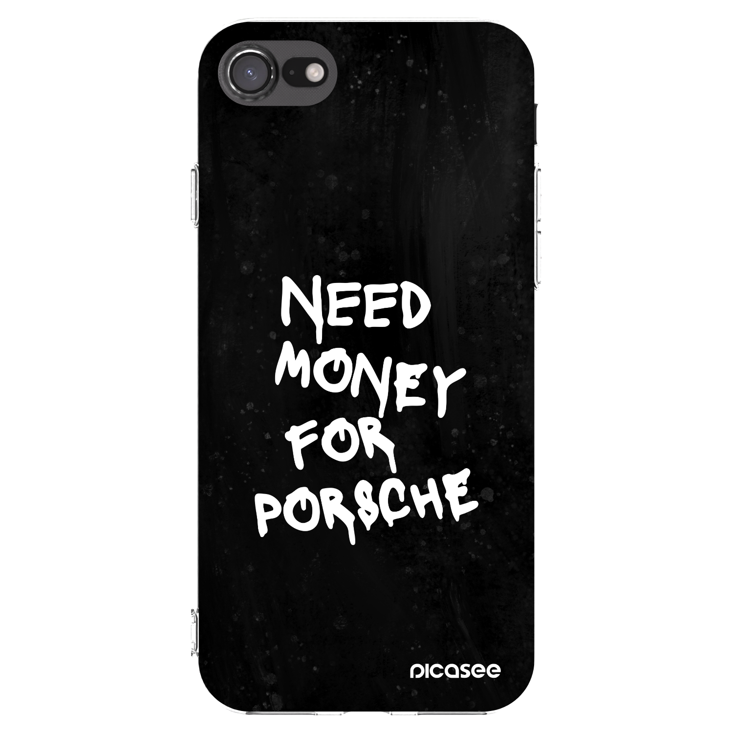 Picasee silikonový průhledný obal pro Apple iPhone 7 - Black Dollar
